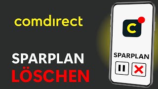 Sparplan löschen  comdirect Tutorial [upl. by Cypro]