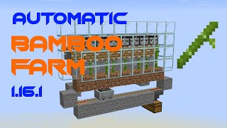 1161 Automatic BAMBOO FARM Minecraft Tutorial [upl. by Fahland]