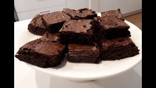 How To Make Fudgy Brownies with simple ingredients No Mixer Needed [upl. by Aissac]