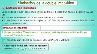 La fiscalité internationale  les méthodes délimination de la double imposition  limputation [upl. by Yzzo]