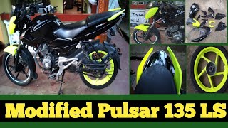 how to modified pulsar 135 bike complete guide  modified custom painting a motorcycle at home [upl. by Lundeen469]