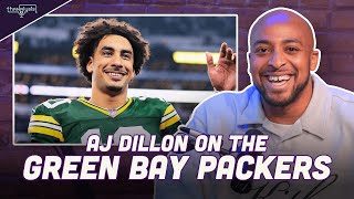 AJ Dillon on Aaron Jones and the Green Bay Packers [upl. by Nennek]