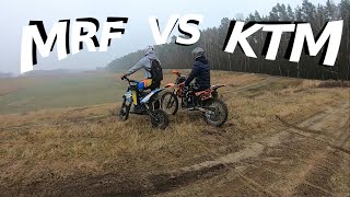 KTM SX 125 VS MRF 140 RC pitbike  PITRIDE [upl. by Rocky]