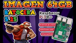 Batocera 525 Imagen 64 GB PC Theme Hyperspin Raspberry Pi 3B [upl. by Kcirej]