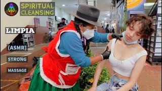 Strong Spiritual Cleansing with ASMR Face Head Neck Massage LIMPIA at Public Market in Ecuador [upl. by Tyrrell]