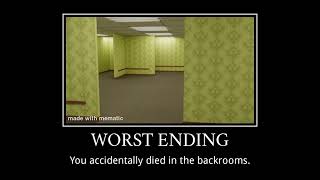 Backrooms all endings meme [upl. by Aztinay]