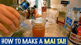 How To Make A Mai Tai With Rum Amaretto Tequila and Grand Marnier [upl. by Marozas]