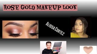 Rose Gold Makeup look ft James Charles Palette [upl. by Bik]