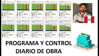 FORMATO EXPLICADO DE PROGRAMA Y CONTROL DIARIO DE OBRA  Incluye Excel en la descripción [upl. by Azriel]