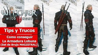 The Witcher III  Tips y Trucos  Como conseguir La Armadura Lobuna Set de Brujo MAGISTRAL [upl. by Yenaled]