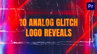 Premiere Pro Template Analog Glitch Logos [upl. by Robbins657]