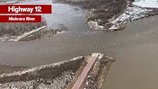 Historic Flooding  Niobrara River at Highway 12 [upl. by Aracahs]