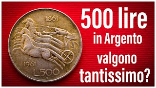 Moneta 500 Lire quotUnità DItaliaquot in Argento valore quanto vale numismatics [upl. by Noryt986]