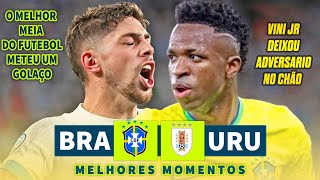 BRASIL X URUGUAI  MELHORES MOMENTOS  ELIMINATÓRIAS DA COPA 2026 [upl. by Ellimac]