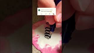 Art of name writingname lettered ♥️Madhu♥️ shortsvideo calligraphy viralvideo art satisfying [upl. by Annay]