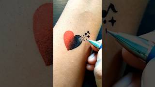 Love Tattoo ❤️ Pen tattoo Temporary hand tattoo shorts youtubeshorts short viral trendingshort [upl. by Nelyt]