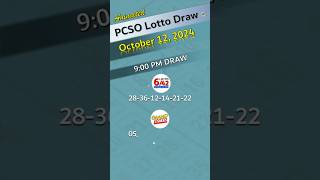 Animated PH  PCSO Lotto Result  October 12 2024 9pm Grand Lotto 642 6D 3D 2D Lotto SH games [upl. by Yarvis]