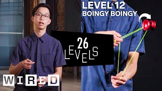 26 Levels of YoYo Tricks Easy to Complex  WIRED [upl. by Anerys]