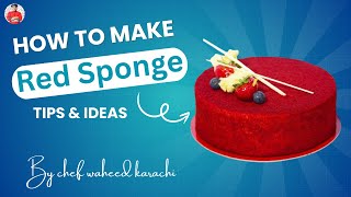 How to make Red Sponge at Home  Red sponge tips amp ideas by Chef Waheed [upl. by Bo]