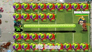 PvZ 2 100 Plants  Every FREE And PREMIUM Plant Max Level Vs Custom Nutcracker Zombie 90000 HP [upl. by Irfan450]