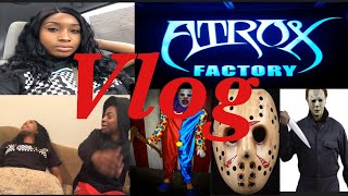 Vlog Going to a haunted house with my nephew  Atrox Factory  Kera Nichelle [upl. by Ynos994]