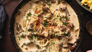 Easy Beef Stroganoff Recipe [upl. by Farl]