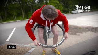 AJ Bell triathlon tips The bike – puncture challenge [upl. by Cherise]