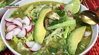 COMO HACER POZOLE VERDE DE POLLO para LA FAMILIA y VENTA DE COMIDA A DOMICILIO [upl. by Ramahs]