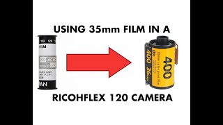 A 120 to 35mm film adapter The Ricohflex Color Back [upl. by Esinev]