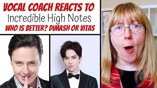 Vocal Coach Reacts to Dimash amp Vitas ‘Incredible high notes’ VOCAL BATTLE [upl. by Sewoll]