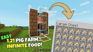 How to make a PIG FARM in Minecraft Bedrock [upl. by Oirrad]