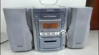 Testing Panasonic SAPM11 5 Disc CD Changer Stereo System Cassette AM FM Speakers wwwPopTzcom [upl. by Allveta935]