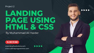 Landing page by HTml amp CSS  How to make landing page  Web Application Series [upl. by Natasha]