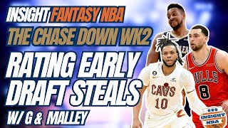 NBA Fantasy Basketball  THE CHASE DOWN WK 2  Daily Preview amp Early Draft Day Steals [upl. by Ahsekam]