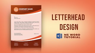 Letterhead Design in Microsoft Word  Letterhead format  MS word tutorial [upl. by Naldo]