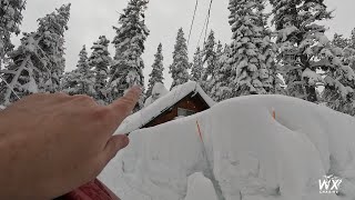 California Buried in Record Snow after Winter Storms  Driving Through a Snow Maze  2023  4k [upl. by Halladba]