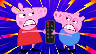 Peppa Pig quarrel over TV 🤪 Peppa and George play and Fight [upl. by Husch510]