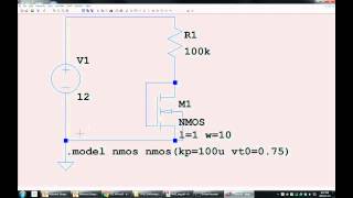 LTspice  simulate hw problems with MOSFETs [upl. by Yelrebma]