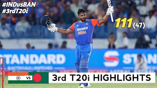 India vs Bangladesh 3rd T20 Highlights 2024  India vs Bangladesh  IND vs BAN 3rd T20 Highlights [upl. by Ytinav934]