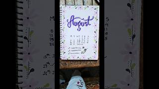 August cover page  Bullet journal ideas ytshort shorts bulletjournalplanwithme [upl. by Lleroj]