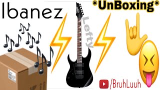 Bruh Luuh Unboxing A Rare LeftHanded Ibanez GRG120BDXL Electric Guitar [upl. by Ecyob363]