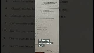 AP DIPLOMA C20 C23 ECE BRANCH ELECTRONIC CIRCUITS2 OCTOBERNOVEMBER2024 QUESTION PAPER c16 exam [upl. by Hernardo]