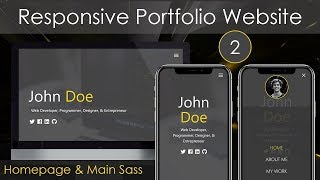 Responsive Portfolio Website 2  Homepage amp Main Sass [upl. by Shannon]