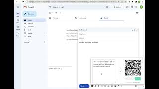 How to generate QR Code and insert into email directly inside Gmail in 2023 [upl. by Sammer474]