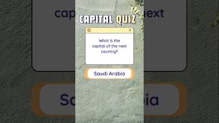 Capital Quiz Saudi Arabia shorts quiz capitalquiz [upl. by Pammy]