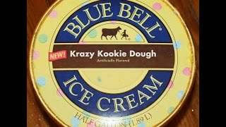 Blue Bell Krazy Kookie Dough Ice Cream Review [upl. by Naerol]