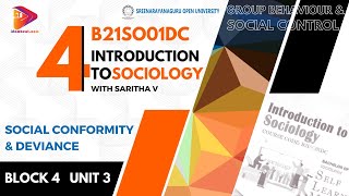 SOCIAL CONFORMITY AND DEVIANCE  SOCIAL INSTITUTION  INTRODUCTION TO SOCIOLOGY  SGOU  UPSC  PSC [upl. by Onirefes]