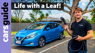 2022 Nissan Leaf electric car review Leaf e longterm test  range charging driving [upl. by Peskoff]