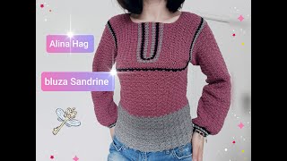 bluza SANDRINE  crosetam cu stil crochet blouse [upl. by Kumar192]