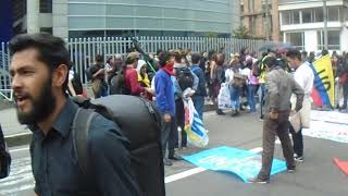 Colombian student protest Getting ready to march [upl. by Seek200]